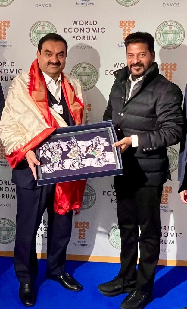 Govt of Telangana Signs 4 MoUs with the Adani Portfolio of Companies for over Rs 12,400 cr at World Economic Forum,&nbsp;Davos