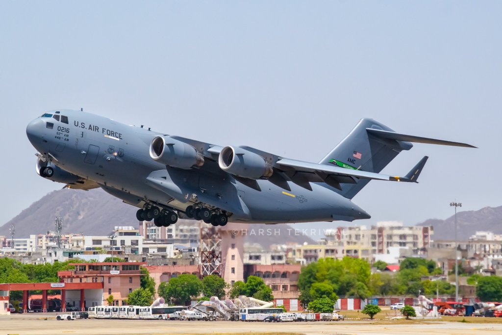 ભારતમાં અચાનક યુએસ એરફોર્સનું વિમાન જયપુર એરબેઝ પર ઉતર્યું, ઇઝરાયલી લશ્કરી વિમાન પણ&nbsp;પહોંચ્યું