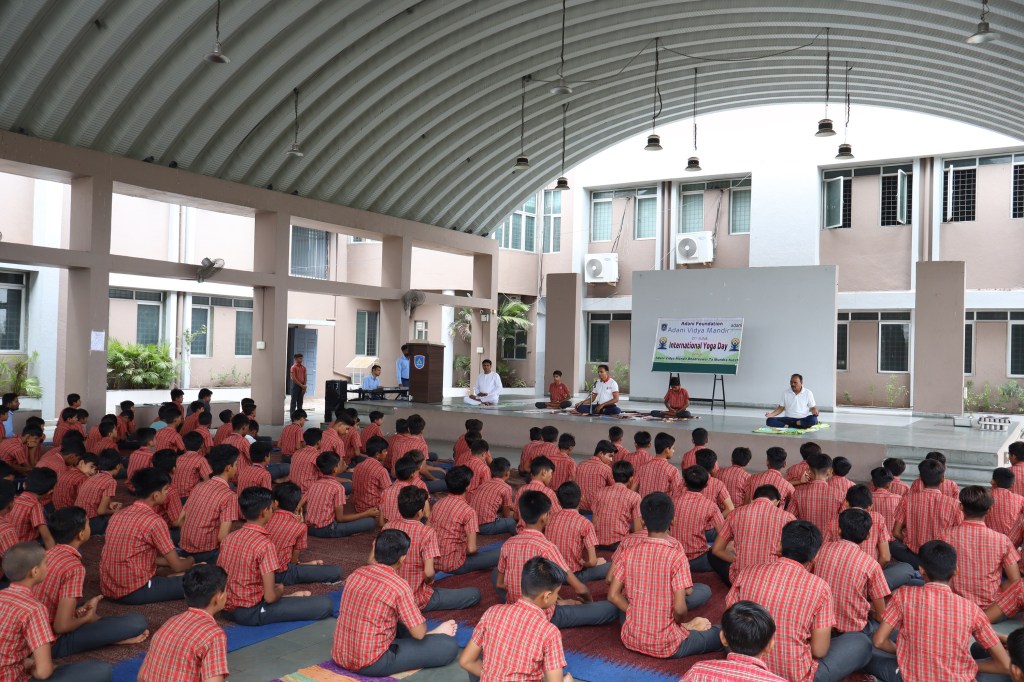 અદાણી વિદ્યા મંદિર ખાતે વિશ્વ યોગ દિવસની ભવ્ય&nbsp;ઉજવણી