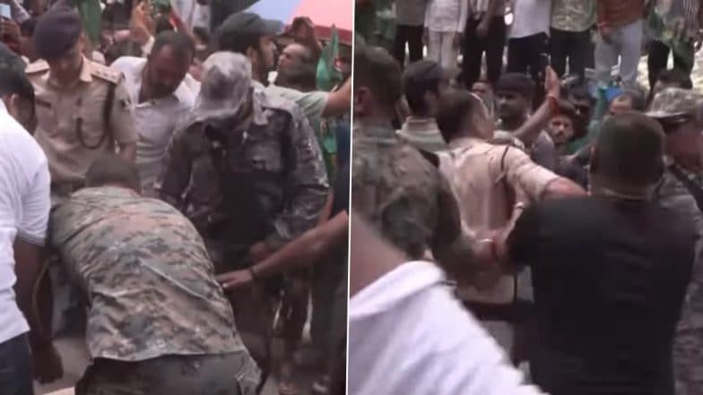 વિપક્ષની ‘વોટર અધિકાર યાત્રા’માં રાહુલ ગાંધીની જીપે પોલીસકર્મીને ટક્કર&nbsp;મારી